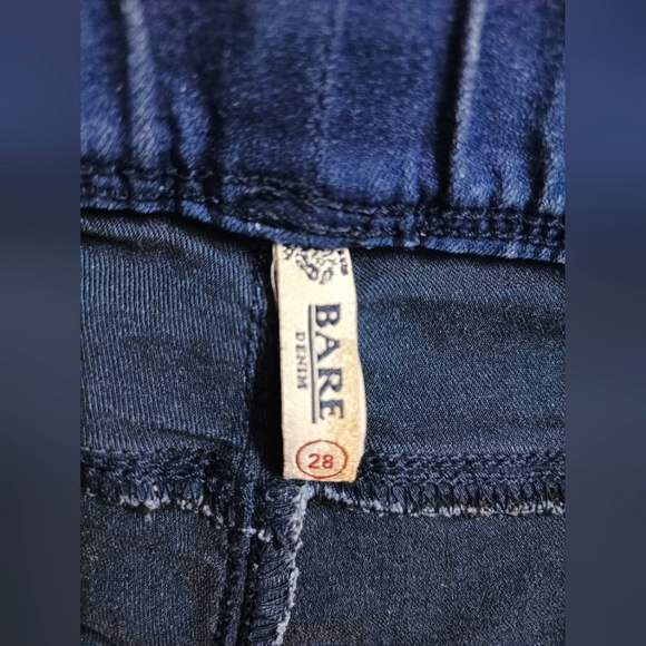 BARE DENIM Blue Solid Ankle-Length Casual Women Skinny Fit Jeggings - Picture 5 of 11